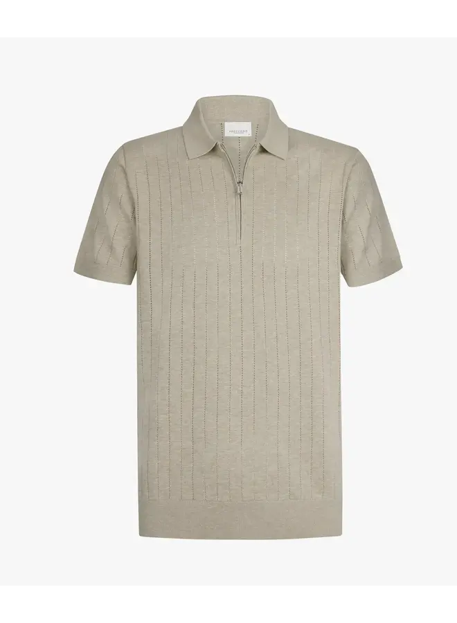 Polo  Korte Mouw Beige Half Zip Aero Ease PPXD10029C