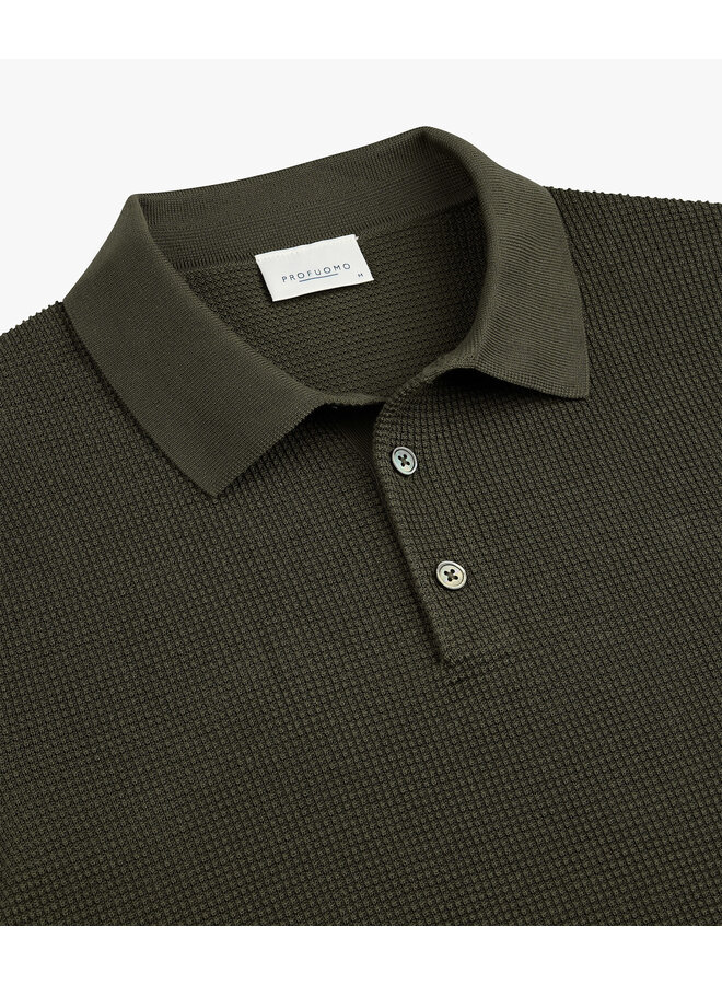 Polo Korte Mouw Green Aero Ease Waffle PPXD10028B