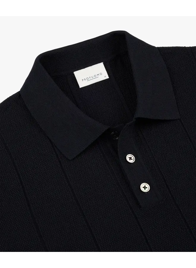 Polo Korte Mouw Navy Streep Aero Ease PPXD10030A