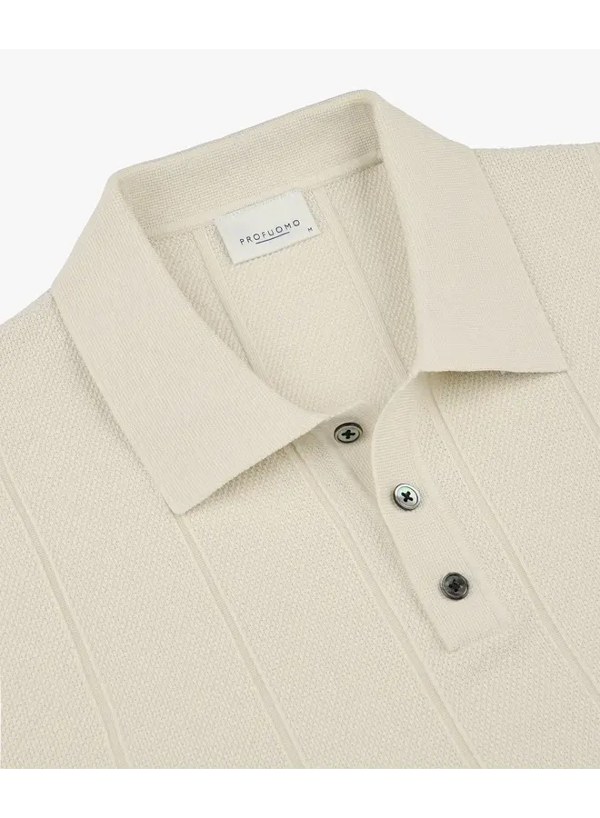 Polo Korte Mouw Off White Streep Aero Ease PPXD10030F