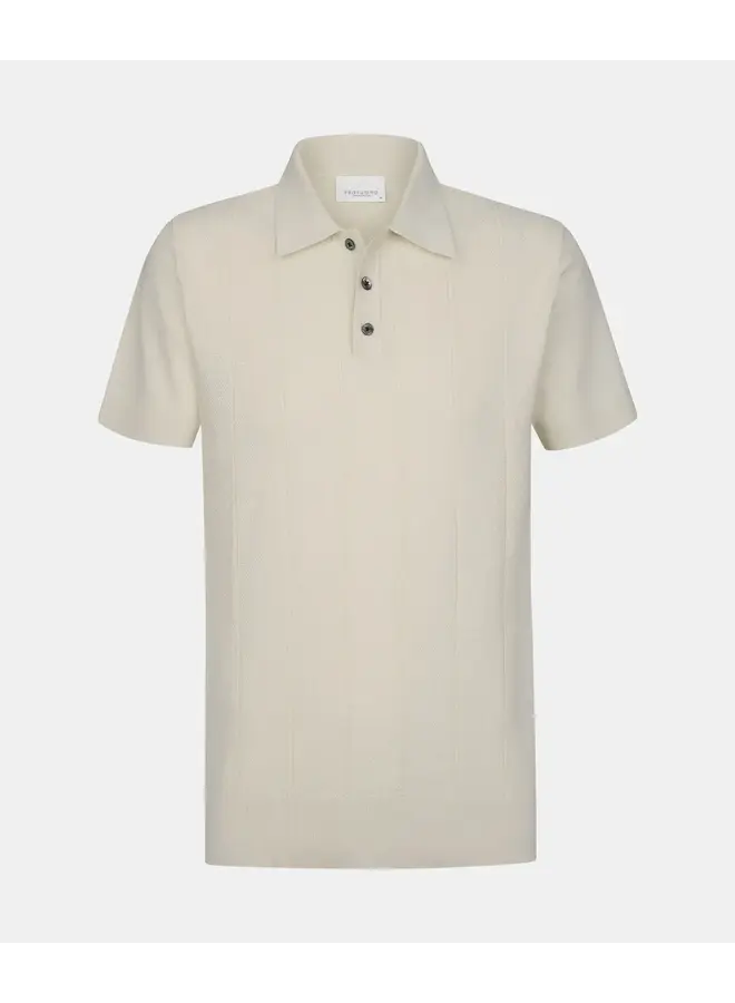 Polo Korte Mouw Off White Streep Aero Ease PPXD10030F
