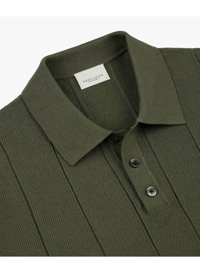 Polo Korte Mouw Groen Streep Aero Ease PPXD10030B