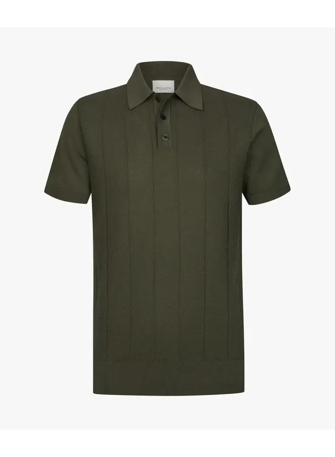 Polo Korte Mouw Groen Streep Aero Ease PPXD10030B