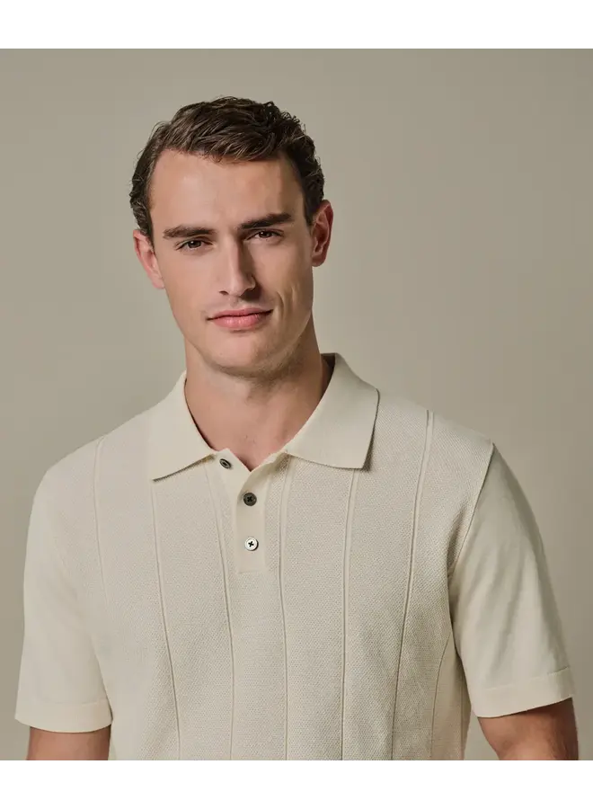 Polo Korte Mouw Off White Streep Aero Ease PPXD10030F