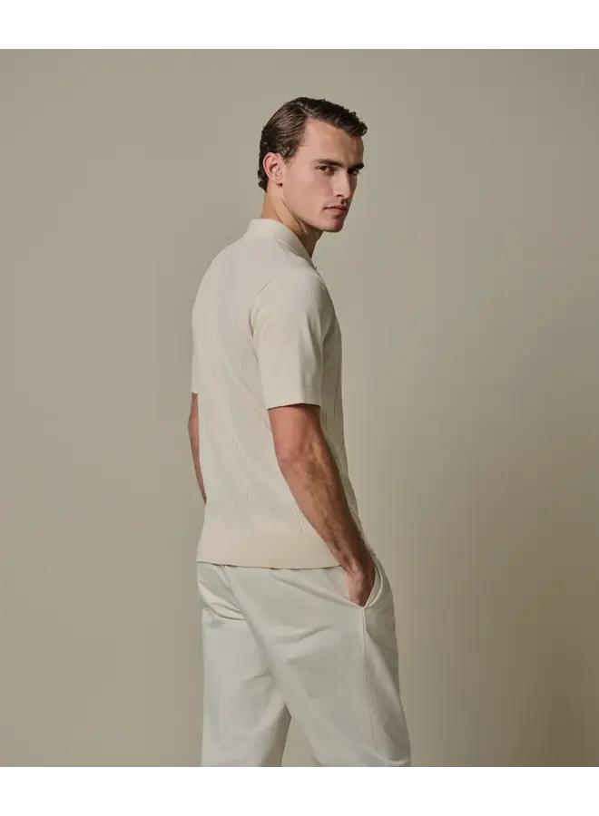 Polo Korte Mouw Off White Streep Aero Ease PPXD10030F