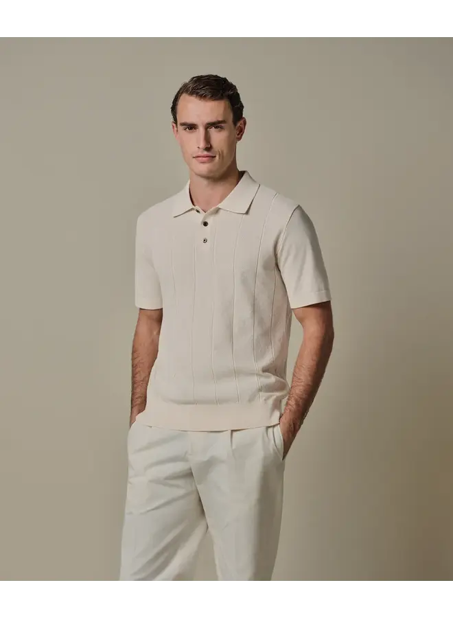 Polo Korte Mouw Off White Streep Aero Ease PPXD10030F