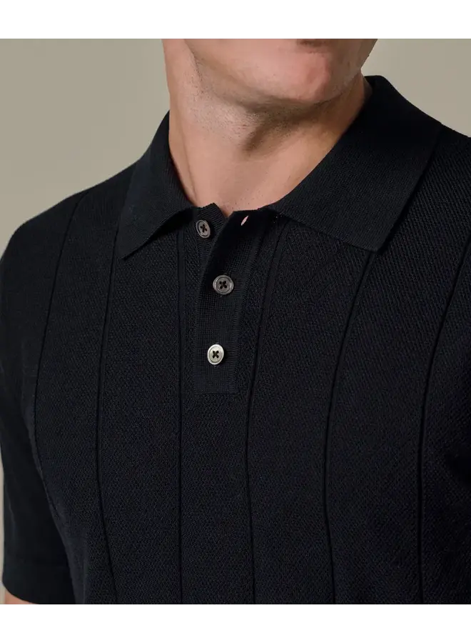 Polo Korte Mouw Navy Streep Aero Ease PPXD10030A