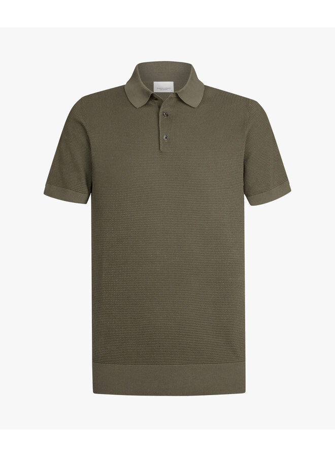 Polo Korte Mouw Brown Aero Ease Waffle PPXD10028C