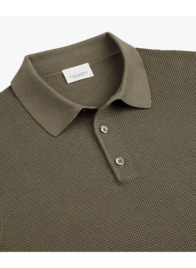 Polo Korte Mouw Brown Aero Ease Waffle PPXD10028C