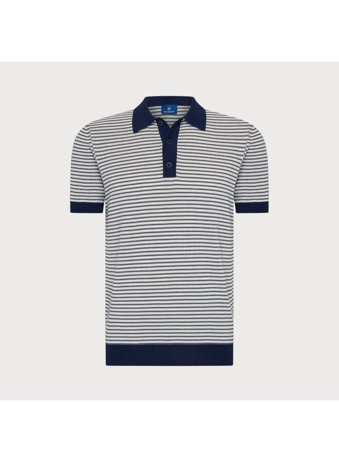 Polo Gebreid Structuur KBIS26-M20 Denim Blauw