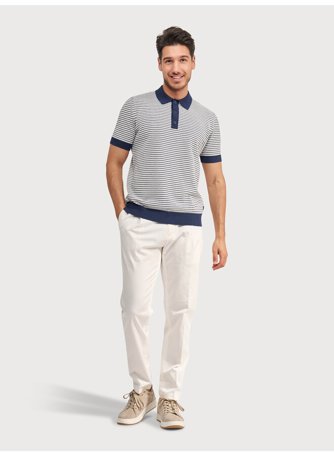 Polo Gebreid Structuur KBIS26-M20 Denim Blauw