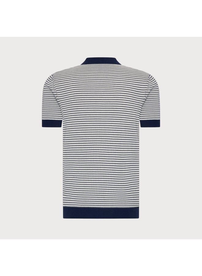 Polo Gebreid Structuur KBIS26-M20 Denim Blauw