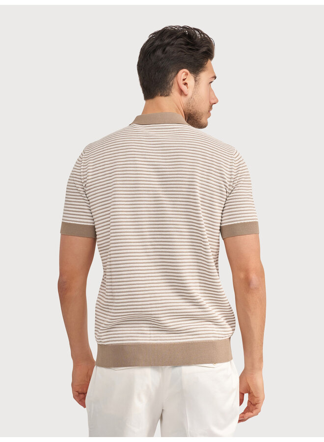 Polo Gebreid Structuur KBIS26-M20 Taupe