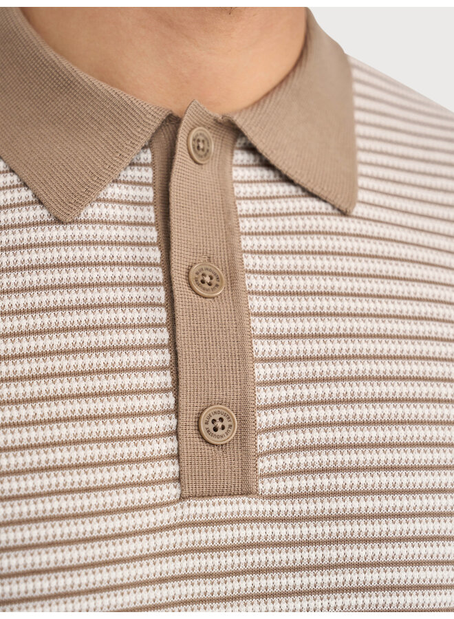 Polo Gebreid Structuur KBIS26-M20 Taupe