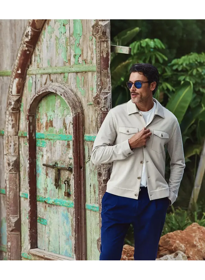 Overshirt Stretch Knoopsluiting MILANOS26-M33 Camel