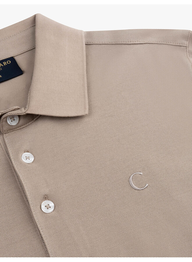 Vipiteno Polo Korte Mouw 116261027 Kleur 841000 Light Taupe