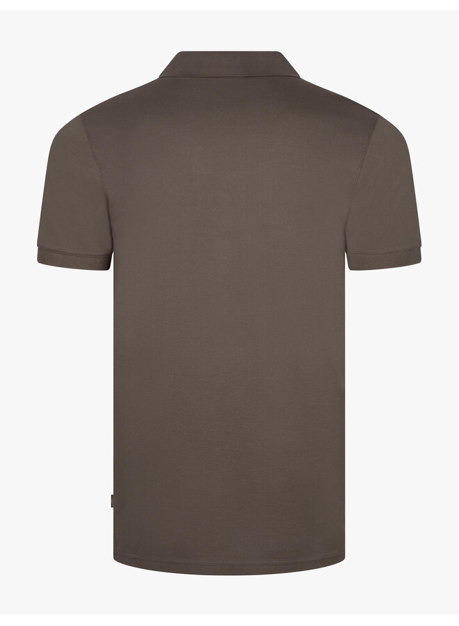 Vipiteno Polo Korte Mouw 116261027 Kleur 880000 Dark Taupe