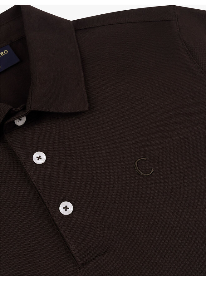 Vipiteno Polo Korte Mouw 116261027 Kleur 898000 Donkerbruin