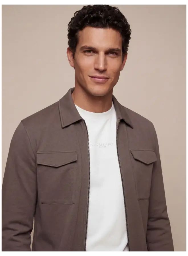 Zerino Overshirt 123261012 Kleur 880000 Dark Taupe