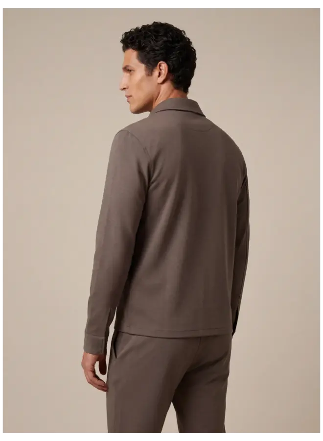 Zerino Overshirt 123261012 Kleur 880000 Dark Taupe