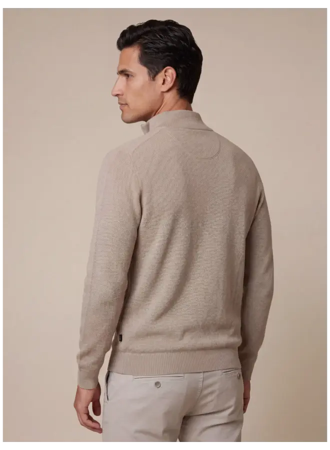 Levanzio Half Zip Trui 118261000 Kleur 840000 Taupe