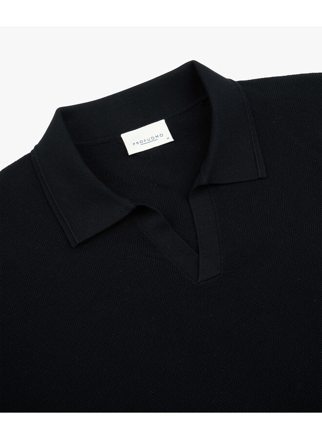 Polo Navy Luxury Basic Open Collar PPXD10009A