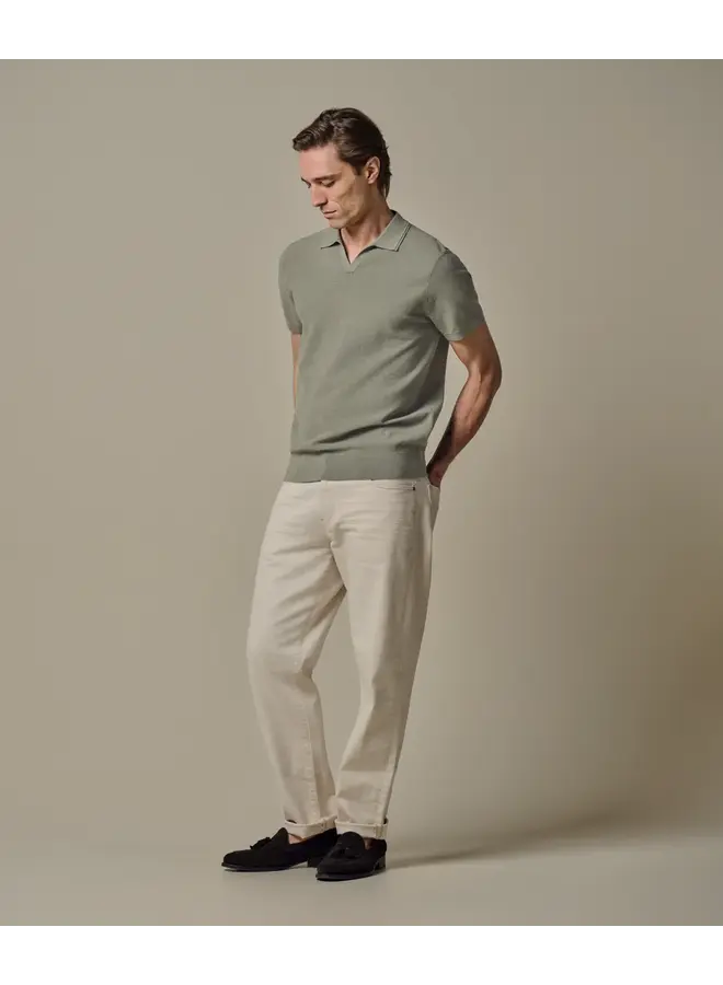 Polo Mid Groen Luxury Basic Open Collar PPXD10009D