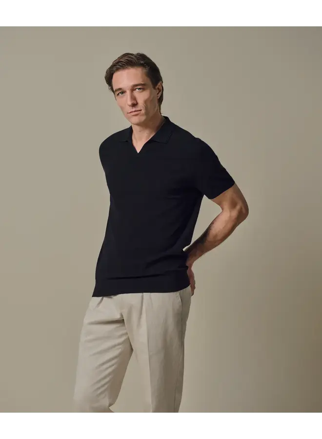 Polo Navy Luxury Basic Open Collar PPXD10009A