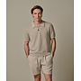 Polo Korte Mouw Linnen Blend Beige PPXD10017C