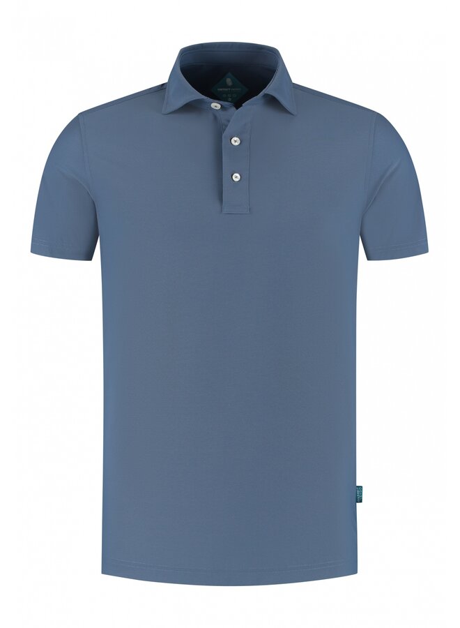 Polo Korte Mouw Pique Performance 7.41.400.780-014 Mid Blauw