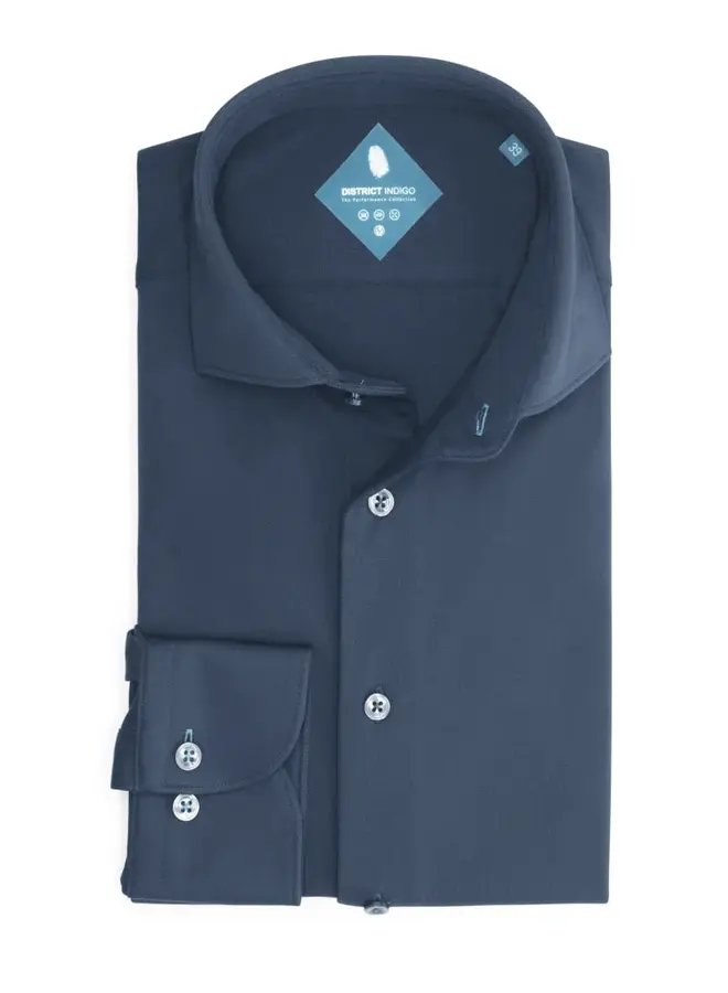 Overhemd Pique Performance Shirt 7.31.025.780-014 Mid Blauw