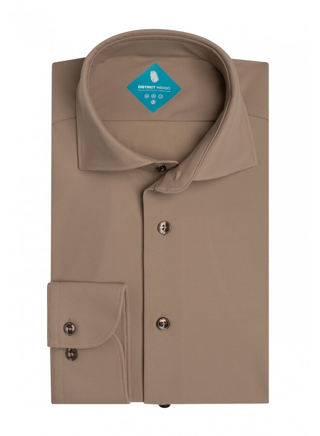 Overhemd Pique Performance 7.31.025.780-043 Mid Brown