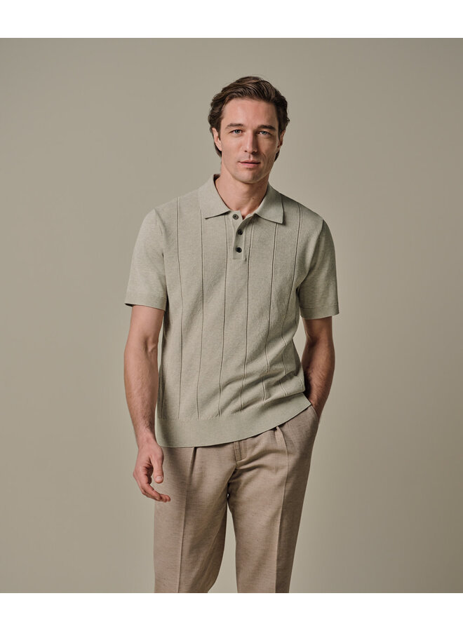 Polo Korte Mouw Beige Streep Aero Ease PPXD10030E