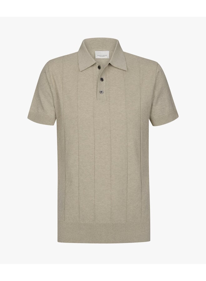 Polo Korte Mouw Beige Streep Aero Ease PPXD10030E
