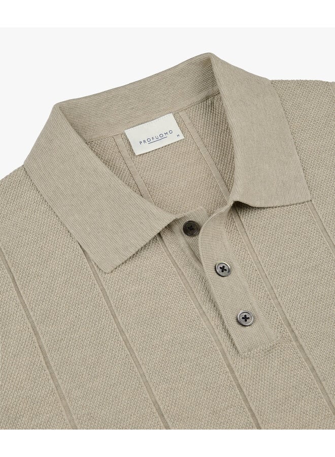 Polo Korte Mouw Beige Streep Aero Ease PPXD10030E