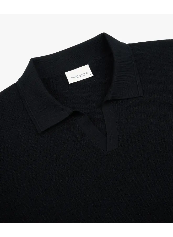 Polo Navy Luxury Basic Open Collar PPXD10009A