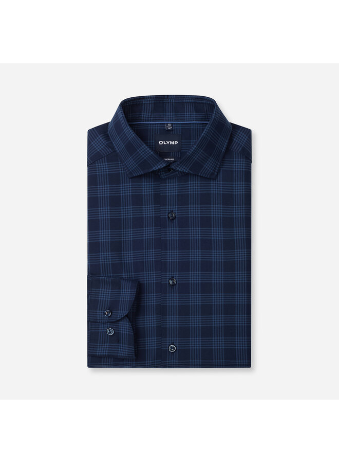 Overhemd Ruit Navy Modern Fit Luxor 1297 24 18