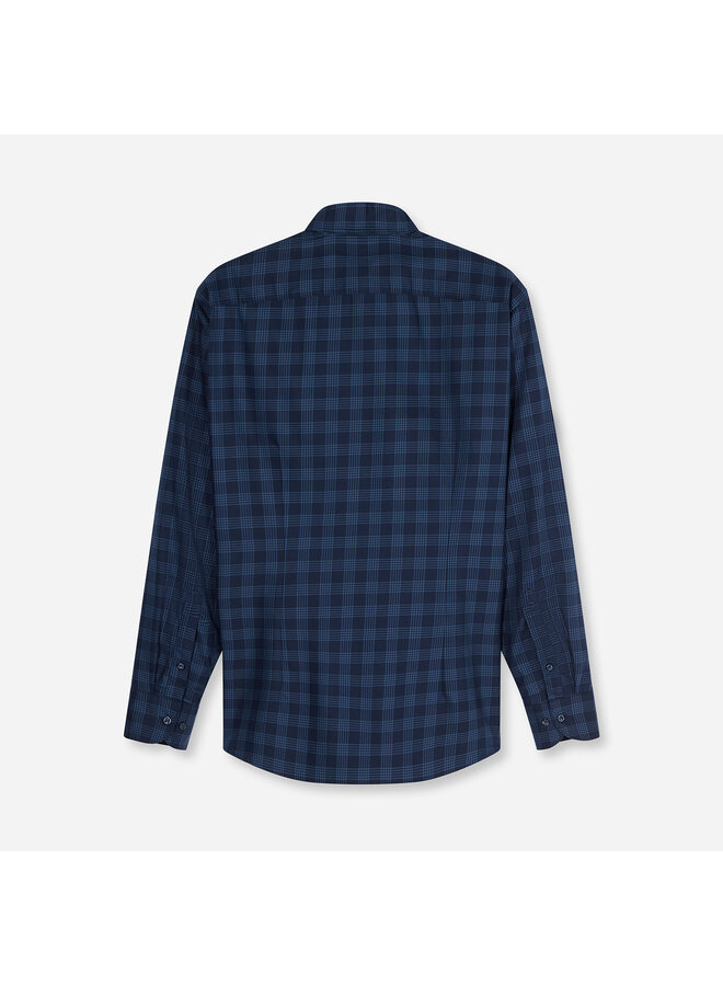 Overhemd Ruit Navy Modern Fit Luxor 1297 24 18