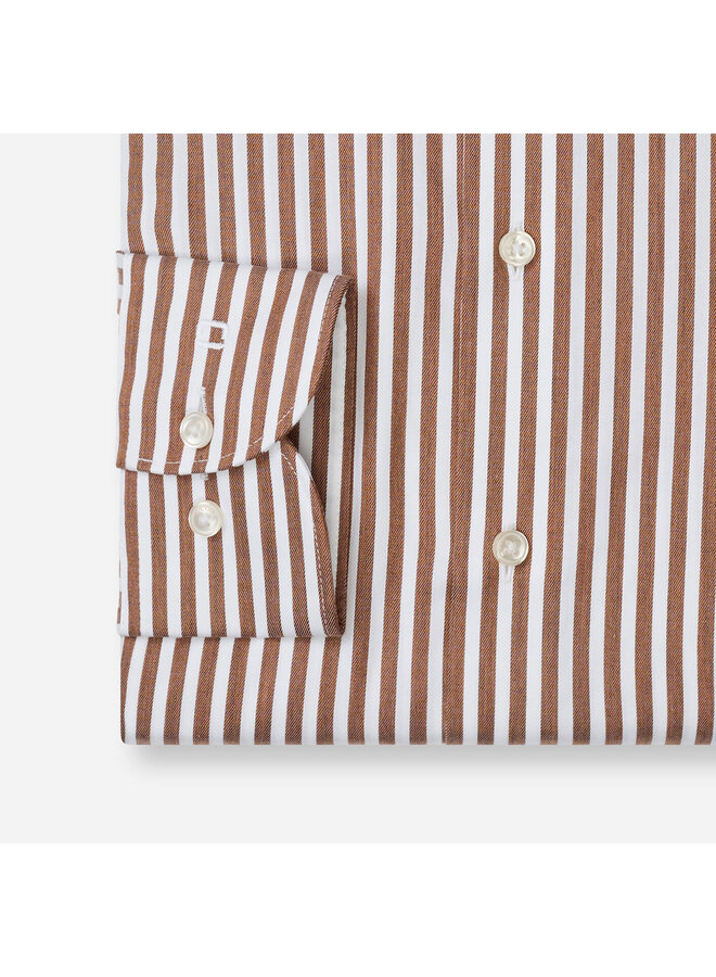 Overhemd Streep Nougat Modern Fit Luxor 1288 24 27