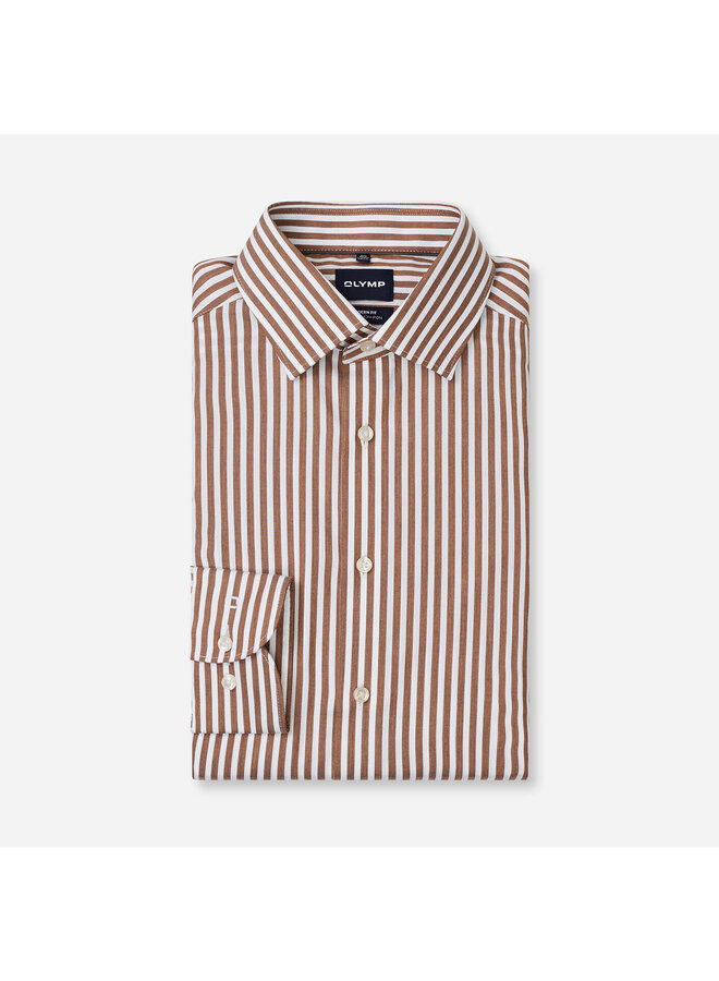 Overhemd Streep Nougat Modern Fit Luxor 1288 24 27