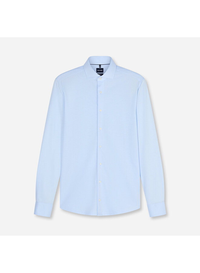 Overhemd Japanese Knitted Licht Blauw Modern Fit 1305 24 11