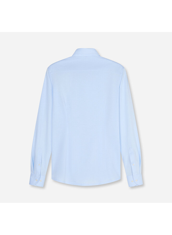 Overhemd Japanese Knitted Licht Blauw Modern Fit 1305 24 11