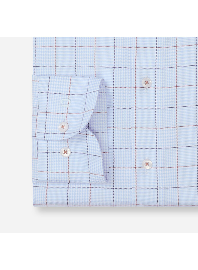Overhemd Ruit Blauw Modern Fit Luxor 1376 24 11