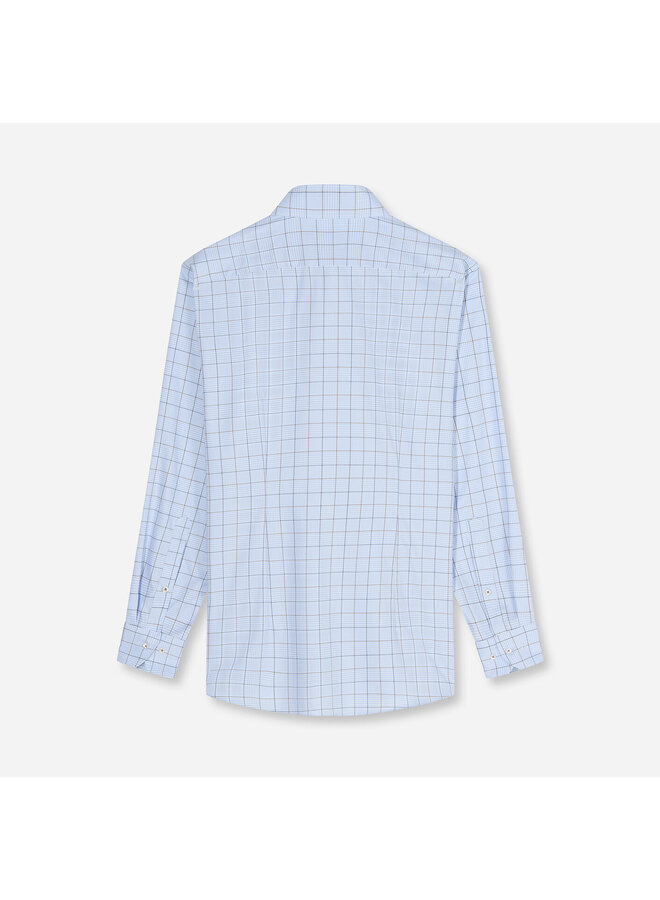 Overhemd Ruit Blauw Modern Fit Luxor 1376 24 11