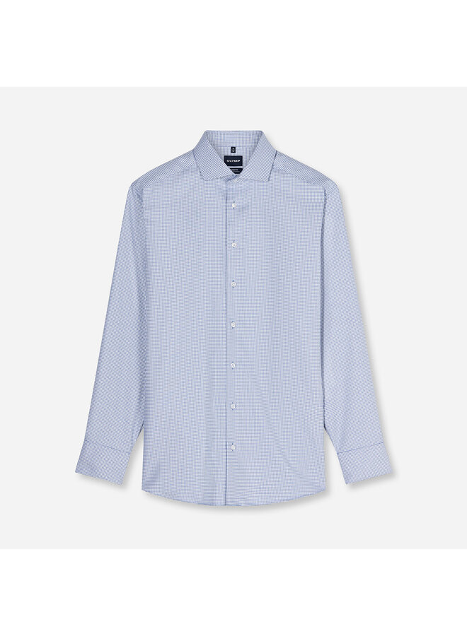 Overhemd Printje Blauw Modern Fit Luxor 1364 24 19