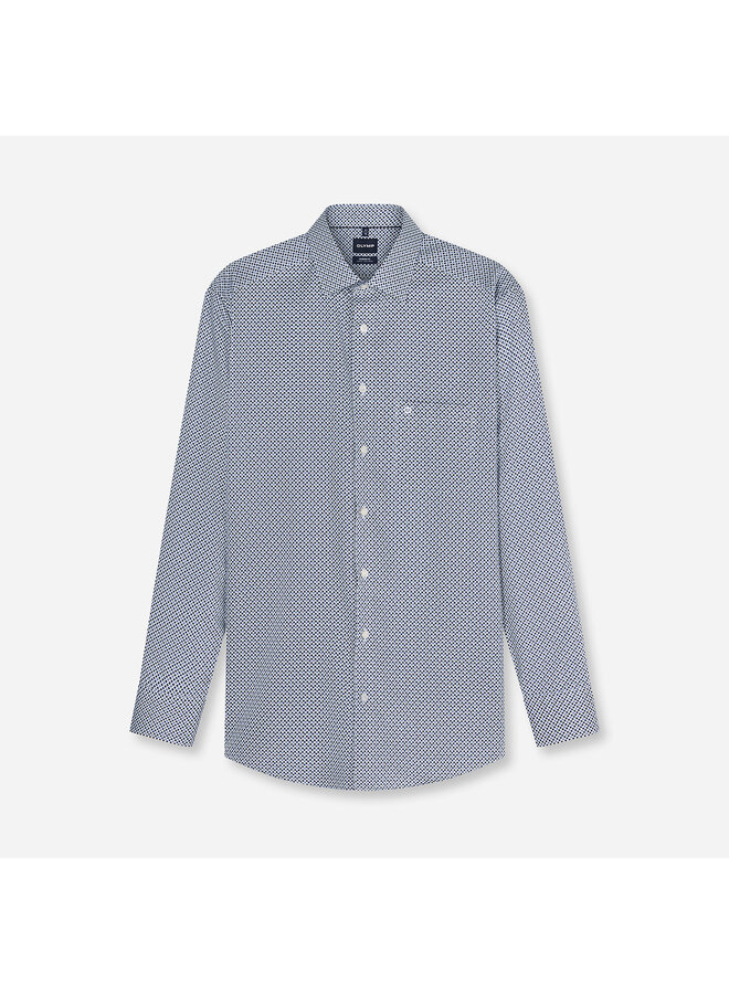 Overhemd Print Navy Modern Fit Luxor 1308 24 18