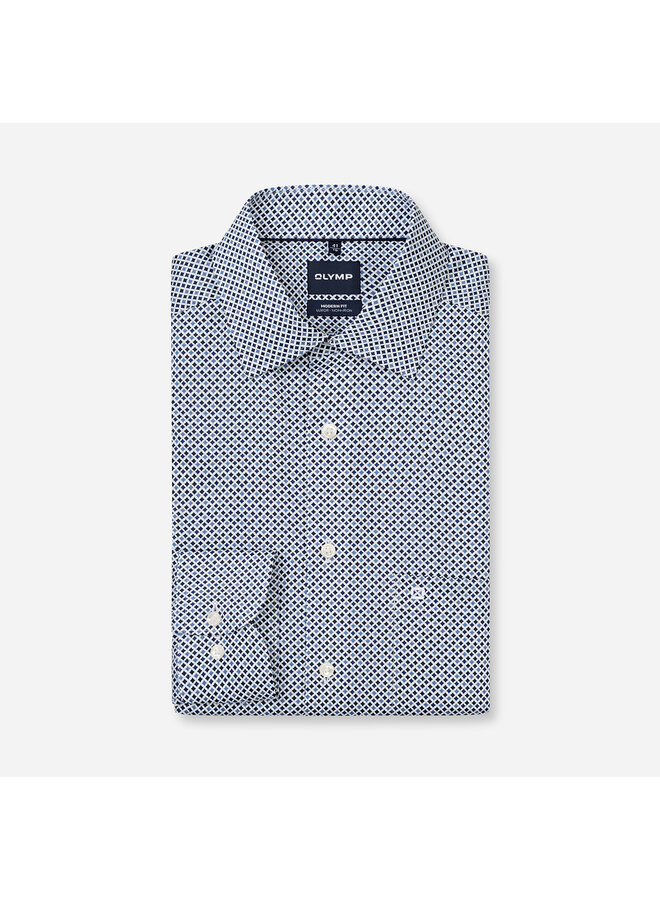 Overhemd Print Navy Modern Fit Luxor 1308 24 18