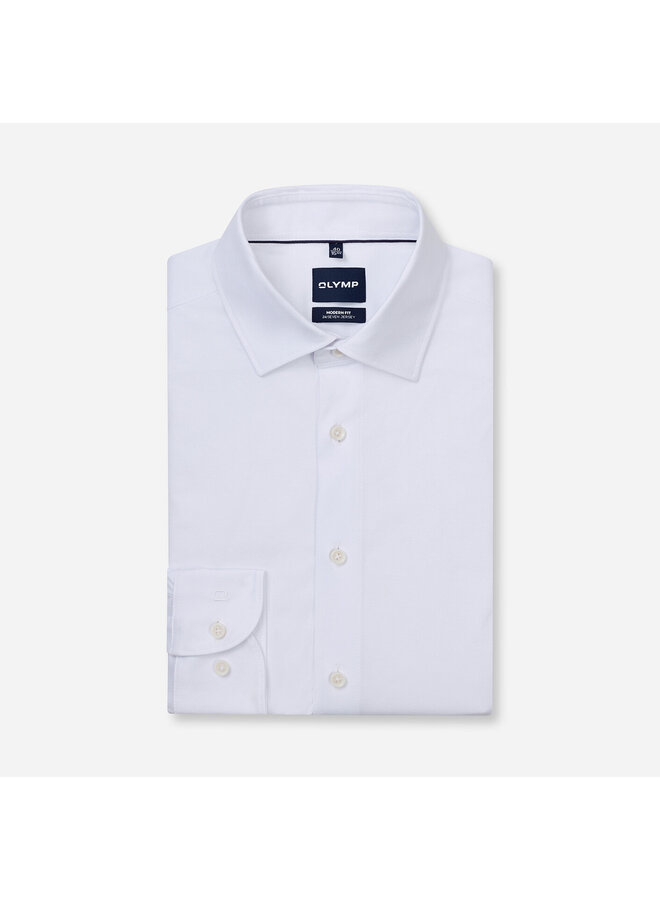 Overhemd Knitted 24/7 Modern-Fit Wit 1202 64 00