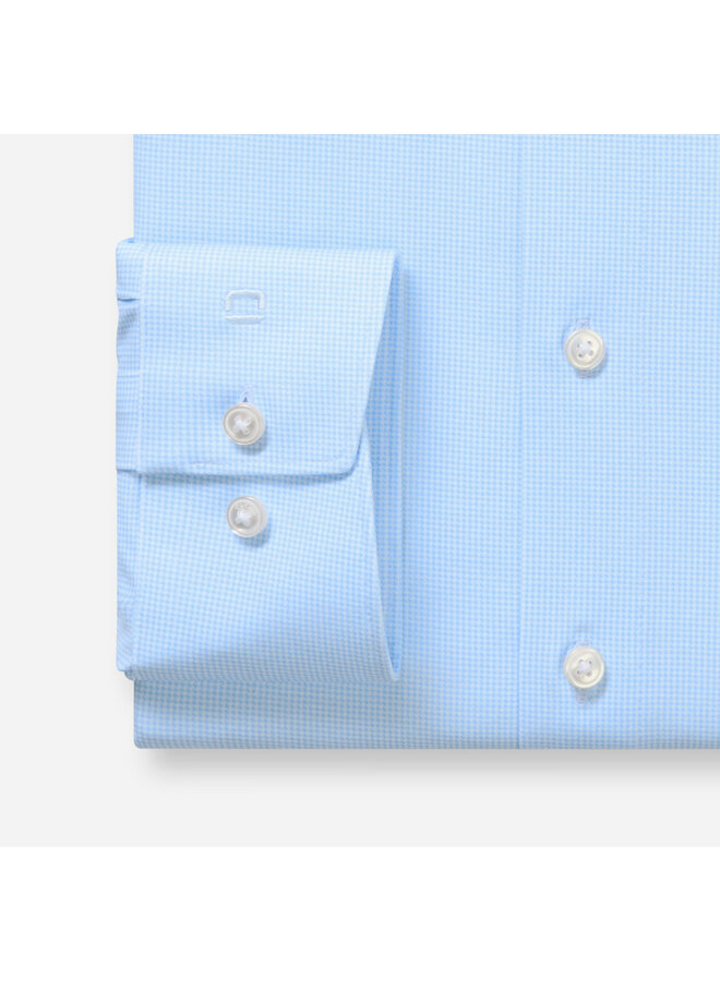 Overhemd Knitted 24/7 Modern-Fit Structuur Licht Blauw 1231 84 11