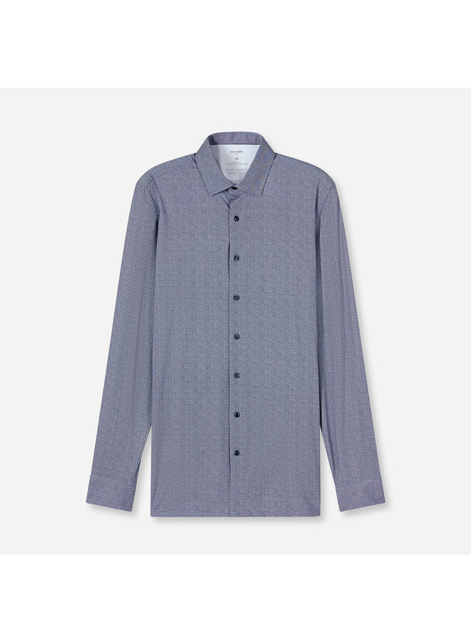 Overhemd Knitted 24/7 Modern-Fit Structuur Marine Blauw 1231 84 18
